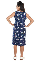 Clothe Funn Girls Unicorn Printed Sleeveless Frock, Navy
Sleeveless Frock