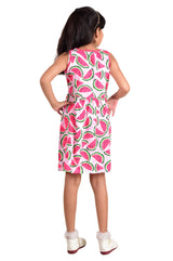 Clothe Funn Girls Watermelon Printed Sleeveless Frock, White
Sleeveless Frock