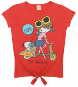 Clothe Funn Girls Weekend Printed Set, Coral & Air Force
T-Shirt & Shorts