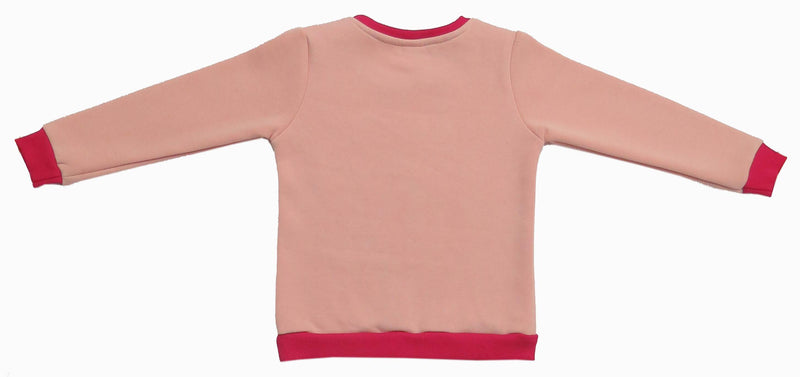 Clothe Funn Girls Fleece sweatshirt, Peach