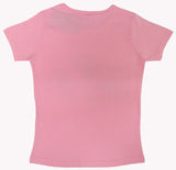 Girls Chest Printed T-Shirts,Pink, Combo:-8 (Pack of 2)