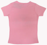 Girls Chest Printed T-Shirts,Pink, Combo:-3 (Pack of 2)