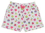 Clothe Funn Girls Printed Hot Shorts, Combo:-9 (White AOP/Pink/Mint) pack of 3