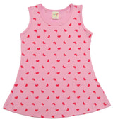 Clothe Funn Baby Girls Sleeveless Printed Frock Combo:-3 Lemon/Pink/S.Blue (Pack Of 3)