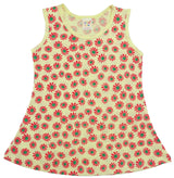 Clothe Funn Baby Girls Sleeveless Printed Frock Combo:-3 Lemon/Pink/S.Blue (Pack Of 3)