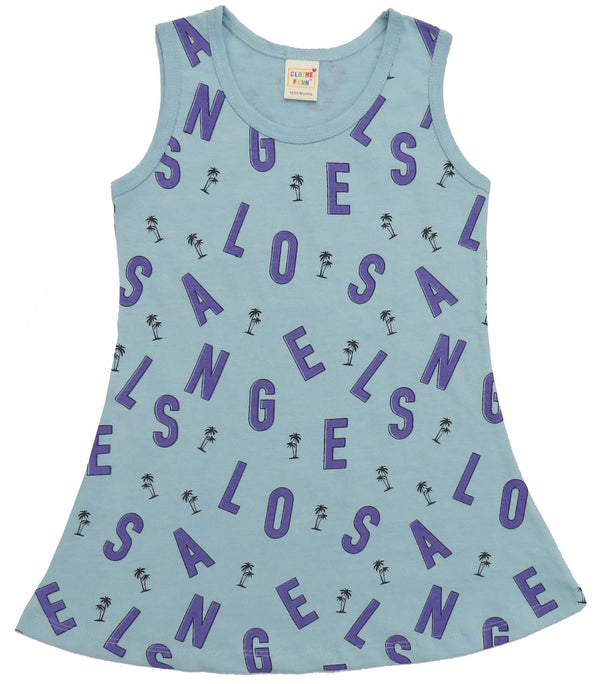 Clothe Funn Baby Girls Sleeveless Printed Frock Combo:-1 Mint/Sky Blue/Pink (Pack Of 3)