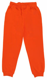 Clothe Funn Boys Track Pant Loop Knit fabric, Orange & Navy, (Pack of 2)