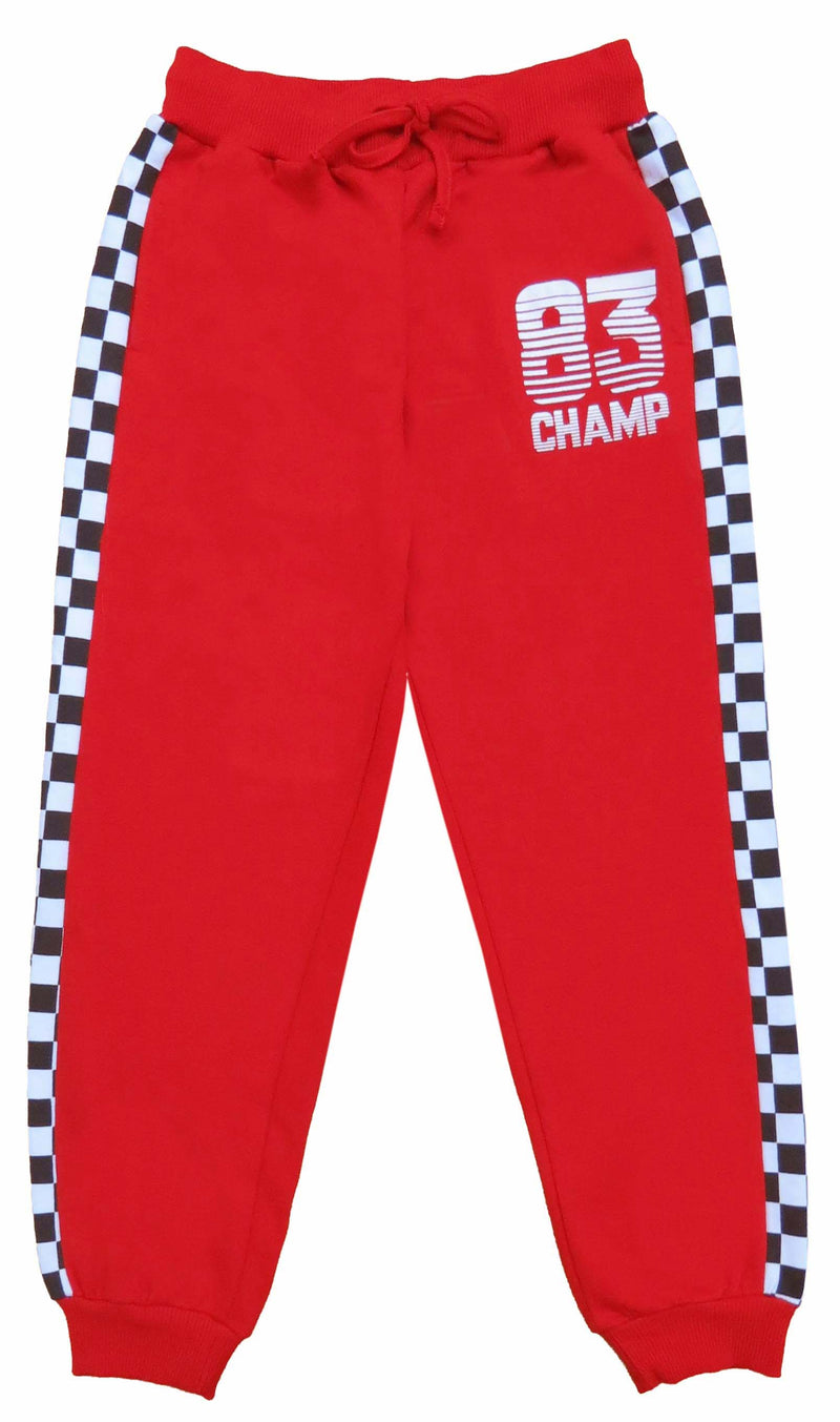 Clothe Funn Boys Tracksuit, Hood Jacket With Track Pant, Red Checks