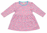 Clothe Funn Baby Girls Full Sleeves Dress, Navy & Pink