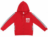 Clothe Funn Boys Tracksuit, Hood Jacket With Track Pant, Red Checks