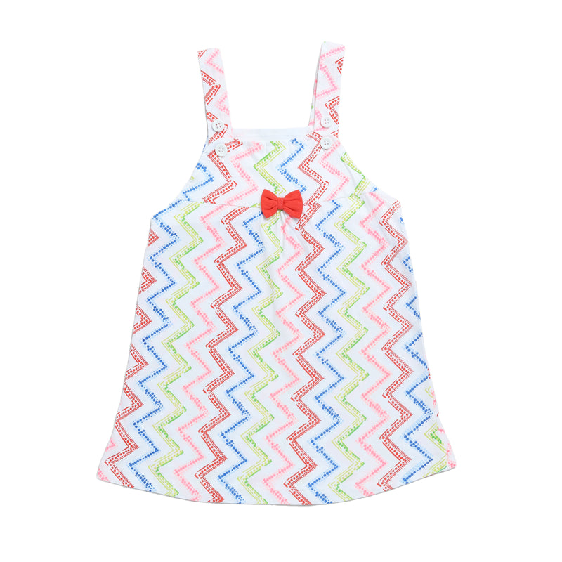 Clothe Funn Baby Girl Knee-Length Dress, Multicolour