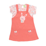 Clothe Funn New Born Baby Girl's Dress, Peach/Coral