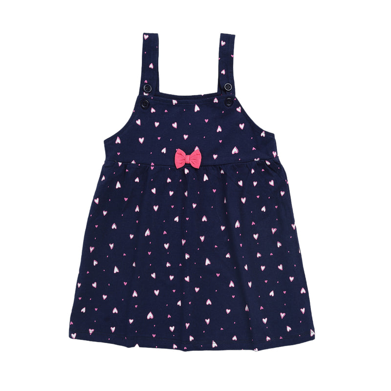 Clothe Funn New Born Baby Girl's Dress, Navy/Coral