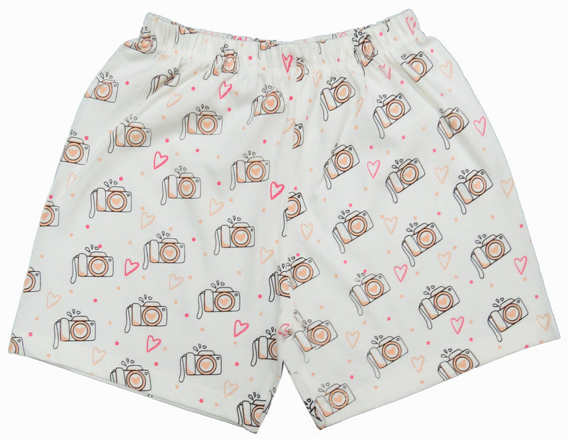 Clothe Funn Girls Cotton Nightwear set, Pink & Off White