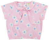 Clothe Funn Girls Floral Printed Cotton Co-Ord Set, Pink Floral AOP