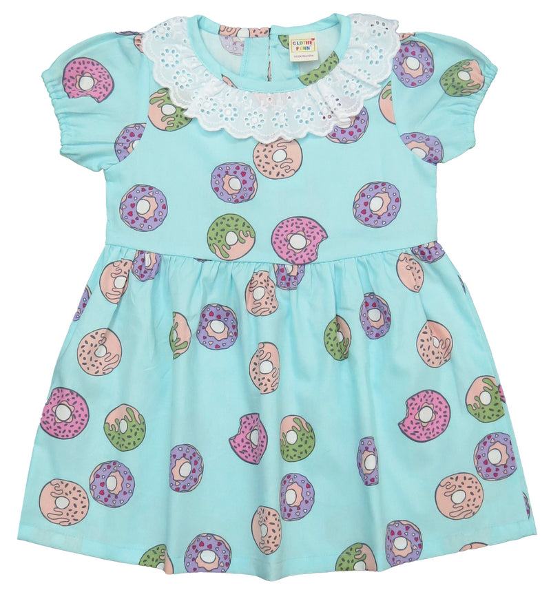 Clothe Funn Baby Girls Fancy Dress, Sky Blue AOP