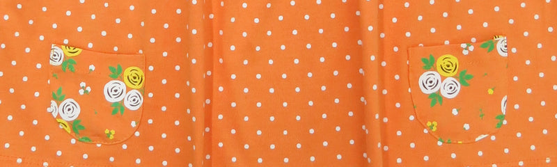 Clothe Funn New Born Baby Girl Dress, Orange AOP