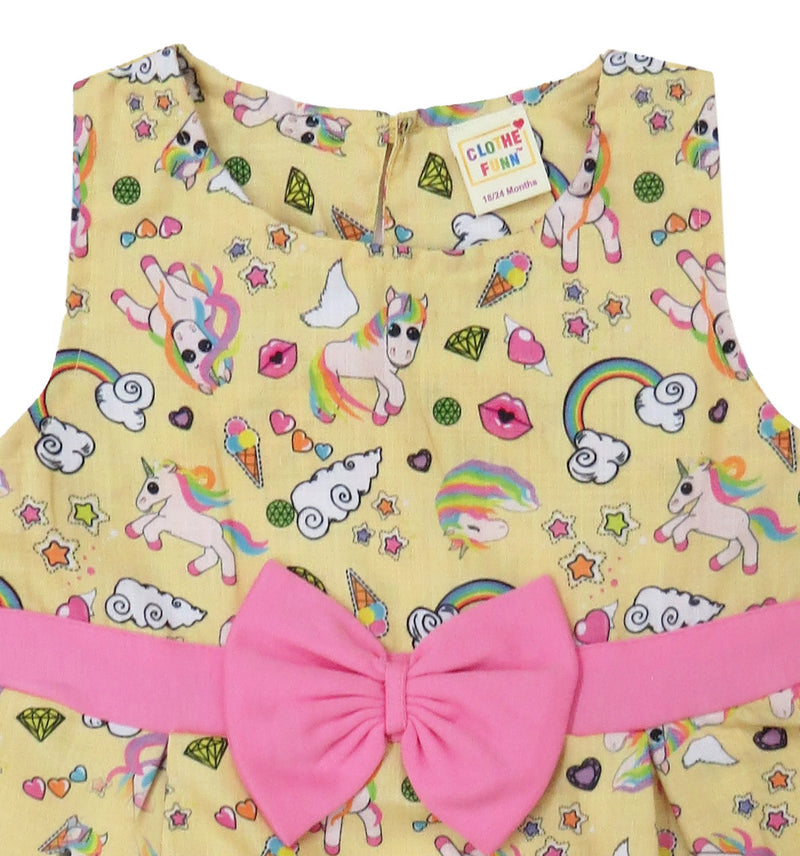 Clothe Funn Baby Girls Fancy Dress, Yellow Pink