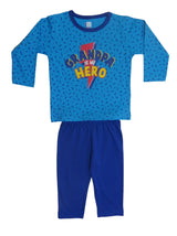 Clothe Funn Baby Boys Full Sleeve T-Shirt & Full Pant Set, Blue