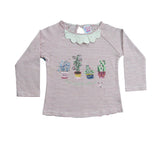 Clothe Funn Baby Girls Full Sleeve T-Shirt & Pants Set, White/Pink