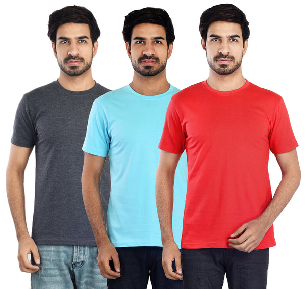Clothe Funn Mens Round Neck T-Shirt, Combo-3