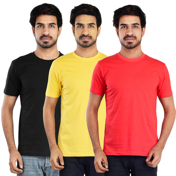Clothe Funn Mens Round Neck T-Shirt, Combo-1