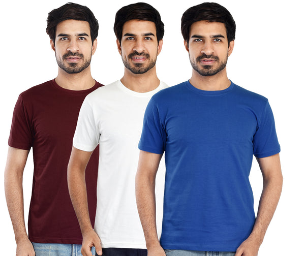 Clothe Funn Mens Round Neck T-Shirt, Combo-4
