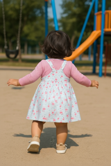 Clothe Funn Baby Girl's Dress, White AOP