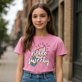 Girls Chest Printed T-Shirts,Pink, Combo:-2 (Pack of 2)