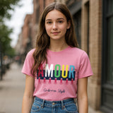 Girls Chest Printed T-Shirts,Pink, Combo:-3 (Pack of 2)