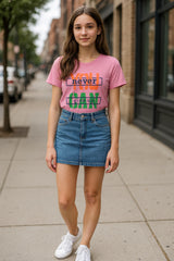 Clothe Funn Girls Chest Printed T-Shirts,Pink, Combo:-28 (Pack of 2)