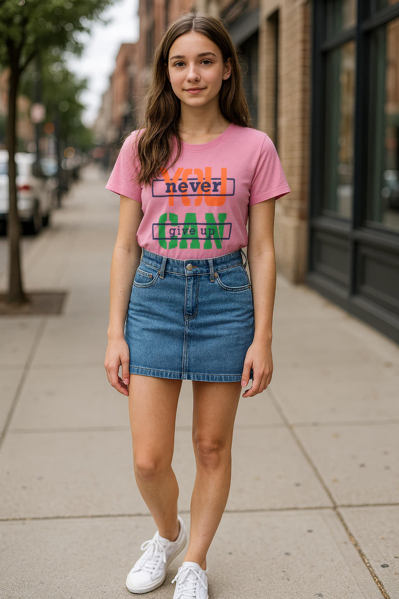 Clothe Funn Girls Chest Printed T-Shirts,Pink, Combo:-28 (Pack of 2)