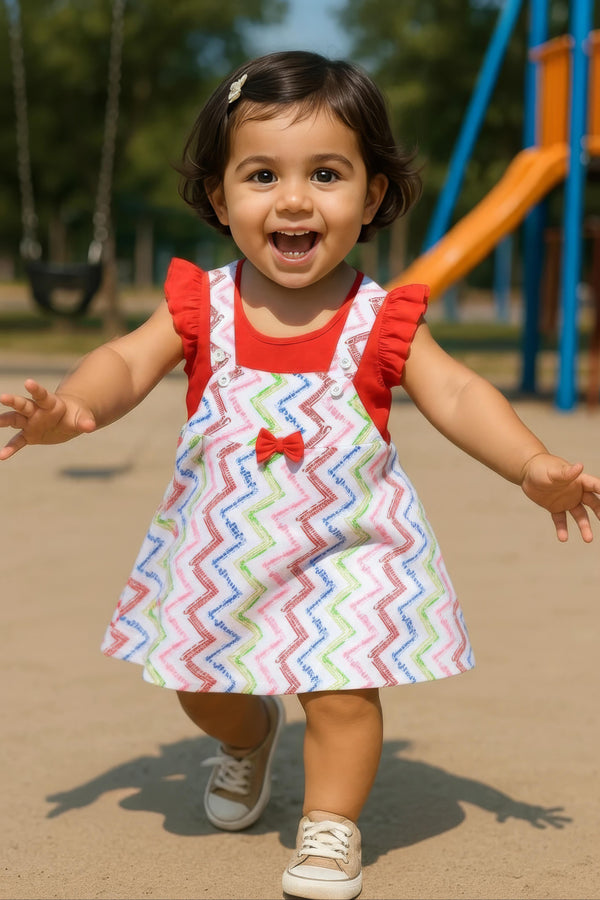 Clothe Funn New Born Baby Girl's Dress, Multicolour