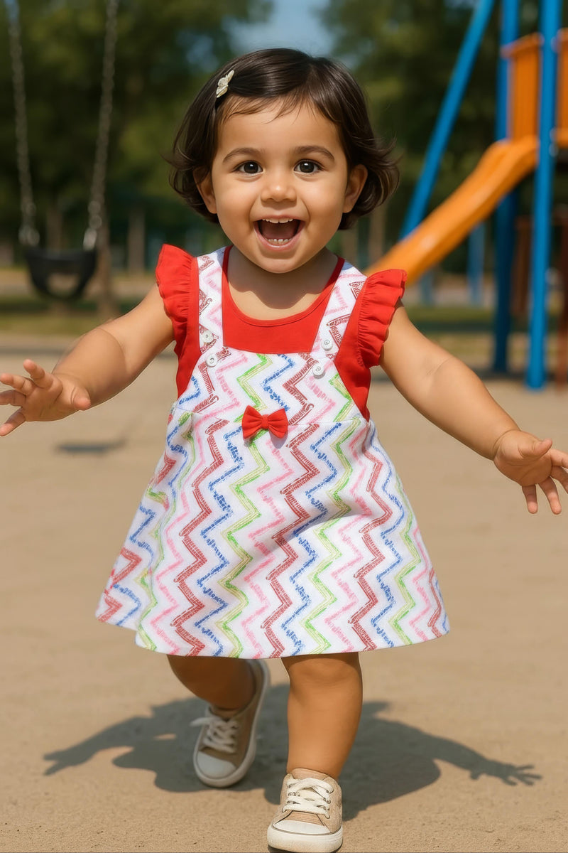 Clothe Funn New Born Baby Girl's Dress, Multicolour