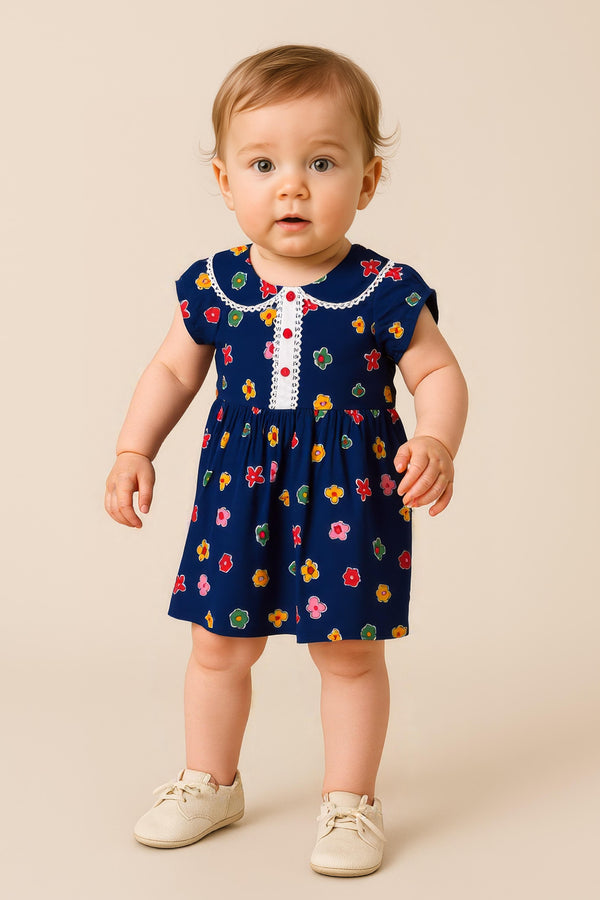Clothe Funn Baby Girls Fancy Dress, Navy AOP