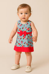 Clothe Funn Baby Girl's Fancy Dress, Grey/Coral