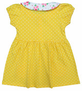 Clothe Funn New Born Baby Girl's Dress, Gold AOP