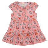 Clothe Funn Baby Girls Fancy Dress, Peach AOP