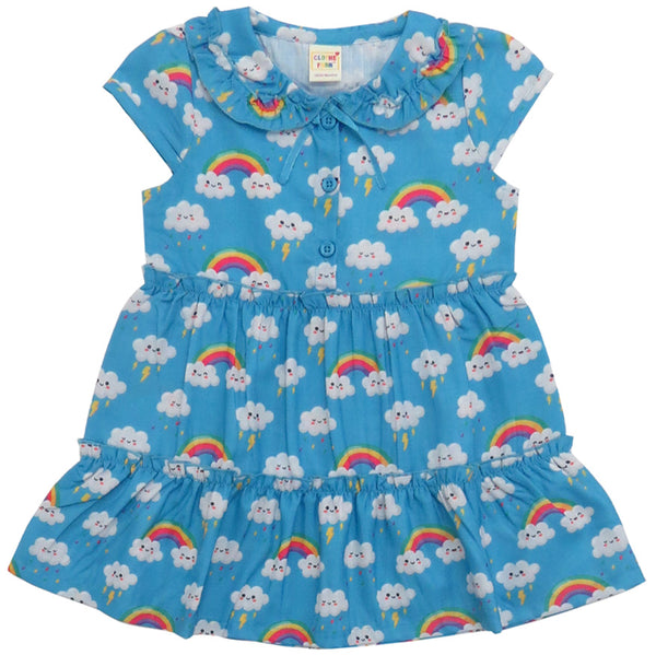 Clothe Funn Baby Girls Fancy Dress, Blue AOP