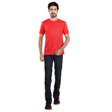 Clothe Funn Men's Round Neck Regular Fit, T-Shirt, Tomato