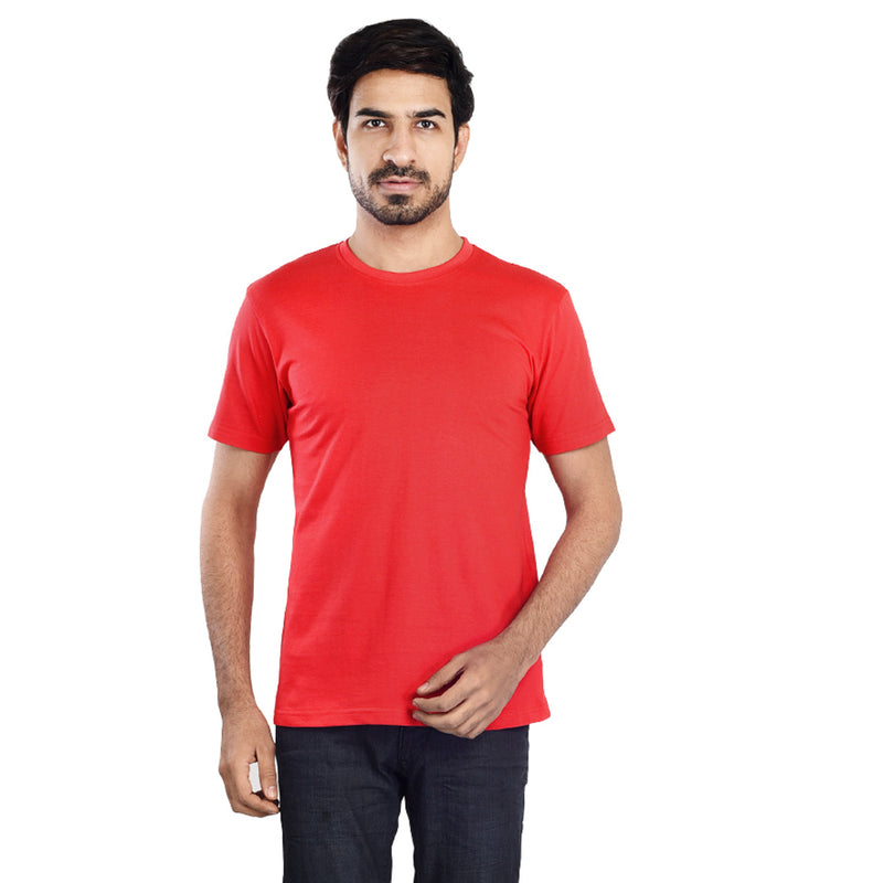 Clothe Funn Men's Round Neck Regular Fit, T-Shirt, Tomato