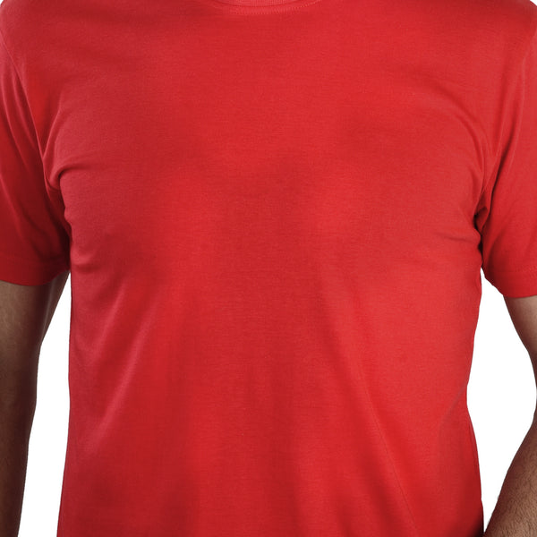 Clothe Funn Men's Round Neck Regular Fit, T-Shirt, Tomato