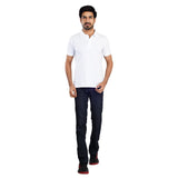 Clothe Funn Men's Polo T-Shirt, White