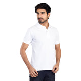 Clothe Funn Men's Polo T-Shirt, White