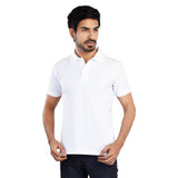 Clothe Funn Men's Polo T-Shirt, White