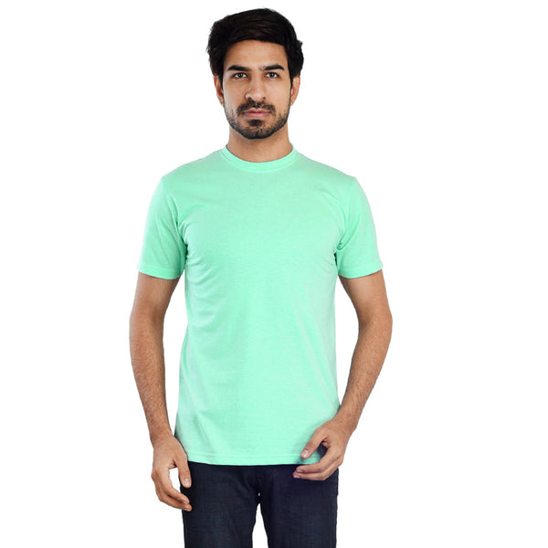 Clothe Funn Men's Round Neck Regular Fit, T-Shirt, Mint Melange