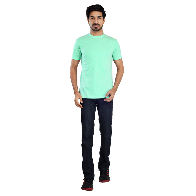 Clothe Funn Men's Round Neck Regular Fit, T-Shirt, Mint Melange