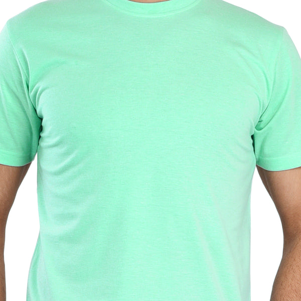 Clothe Funn Men's Round Neck Regular Fit, T-Shirt, Mint Melange