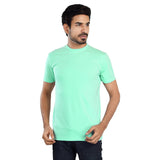 Clothe Funn Men's Round Neck Regular Fit, T-Shirt, Mint Melange