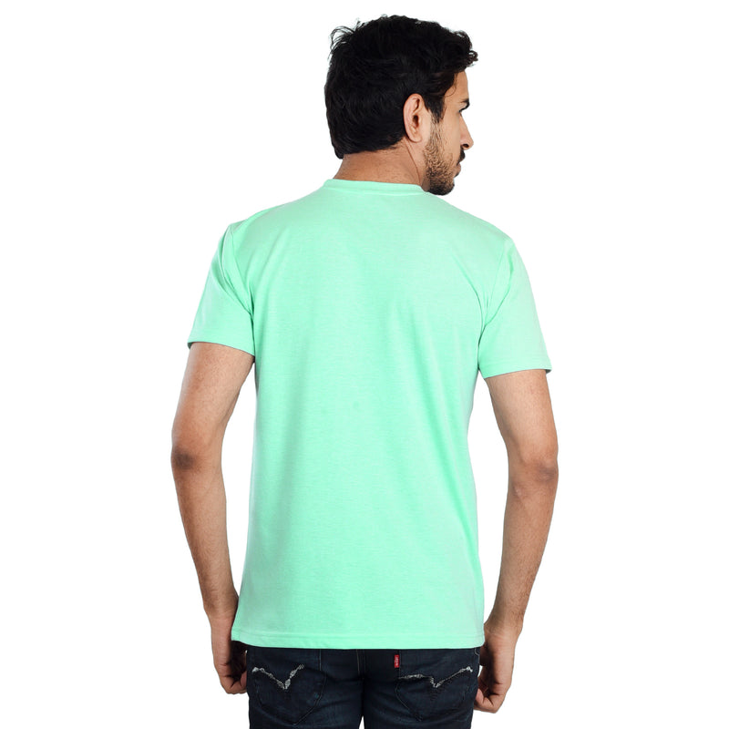 Clothe Funn Men's Round Neck Regular Fit, T-Shirt, Mint Melange